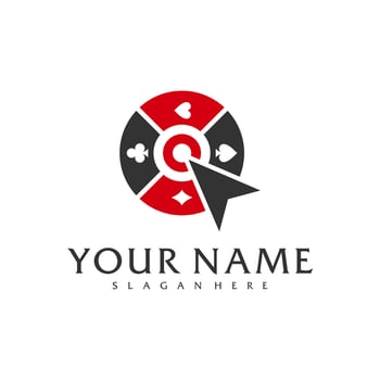 Click Poker logo vector template, Creative Poker logo design concepts