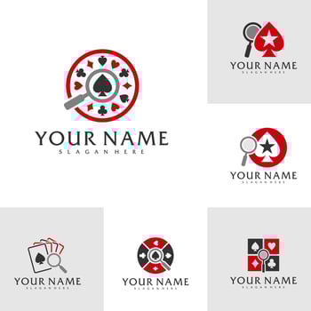 Set of Find Poker logo vector template, Creative Poker logo design concepts