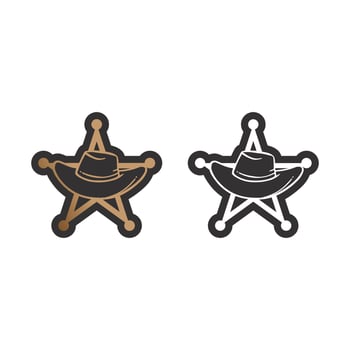 cowboy hat logo icon vector design template