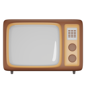 Television 3D Illustration isolated on transparent background png