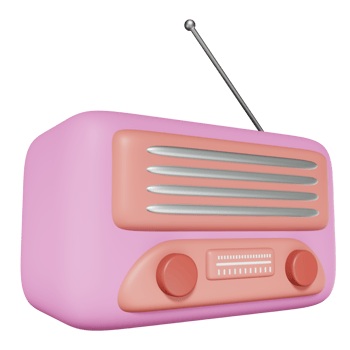 3D Radio Isolated in Transparent Background png