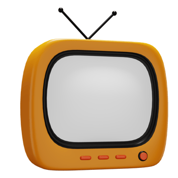 Television 3D Illustration isolated on transparent background png