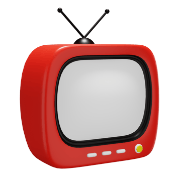 Television 3D Illustration isolated on transparent background png