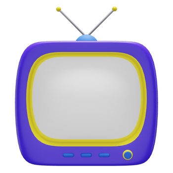 Television 3D Illustration isolated on transparent background png