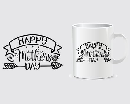 Happy Mother's Day quote mug design vector