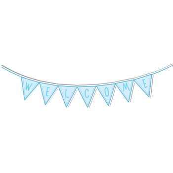 Aesthetic Sticker Baby Born Welcome Ribbon Collection png