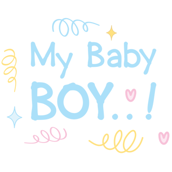 Aesthetic Writing My Baby Born Boy Collection Set png