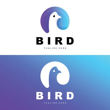 Bird Logo, Bird Wings Vector, Minimalist Design, For Product Branding, Template Icon Illustration vector