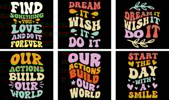 Motivational Saying T-shirt Design Bundle. Motivational Saying Vector Graphics. Motivational Typography t shirt design