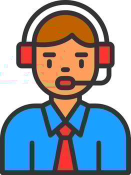 Call Agent Vector Icon Design