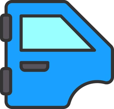 Car Door Vector Icon Design