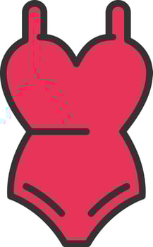 Swimsuit Vector Icon Design