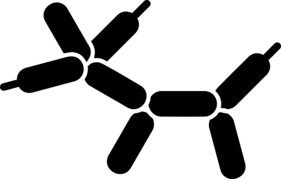 Balloon Dog Vector Icon Design