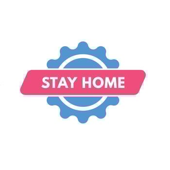 stay home text Button. stay home Sign Icon Label Sticker Web Buttons vector