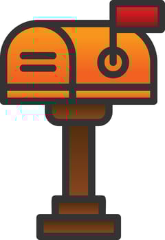 Letter Box Vector Icon Design