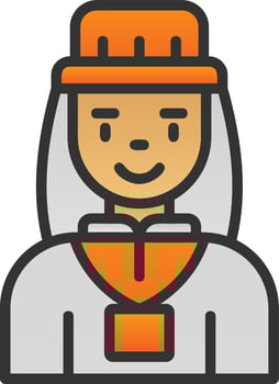 Tour Guide Woman Vector Icon Design