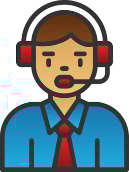Call Agent Vector Icon Design