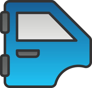 Car Door Vector Icon Design