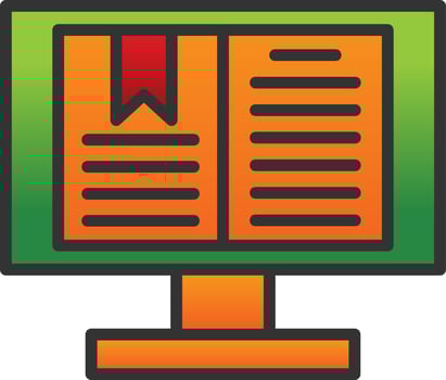 Digital Book Vector Icon Design