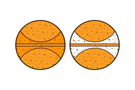 ball basket icon or logo in flat design vector