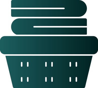 Laundry Basket Vector Icon Design