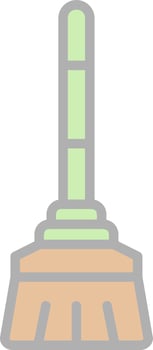 Broom Vector Icon Design