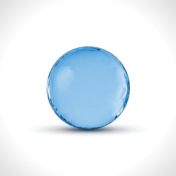 Vector 3D crystal glass sphere ball isolated illustration