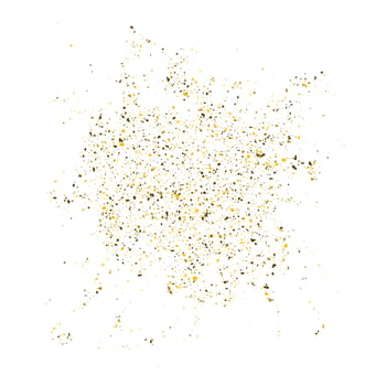 Golden glitter shine texture on a white background. Golden explosion of Confetti. Golden abstract particles on a light background. Isolated Holiday Design elements. Vector illustration.
