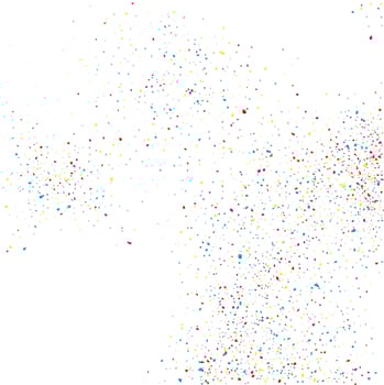Colorful glitter shine texture on a white background. Colorful explosion of Confetti. Colorful abstract particles on a light background. Isolated Holiday Design elements. Vector illustration.