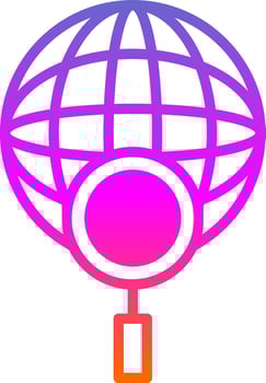 Global Search Vector Icon Design