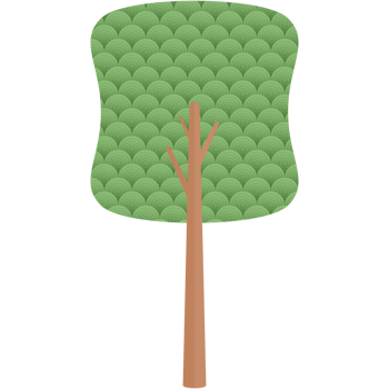 Flat Circle Themed Tree Nature Aesthetic Collection Set png