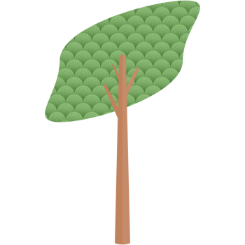 Flat Circle Themed Tree Nature Aesthetic Collection Set png
