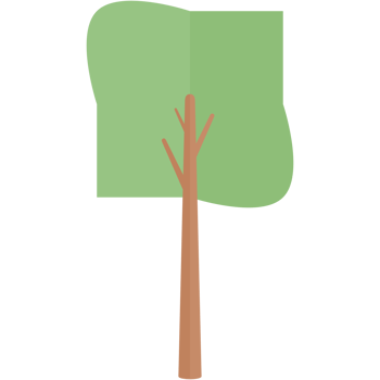 Flat Tree Nature Aesthetic Collection Set png