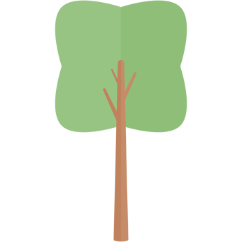 Flat Tree Nature Aesthetic Collection Set png