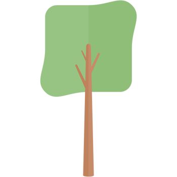 Flat Tree Nature Aesthetic Collection Set png