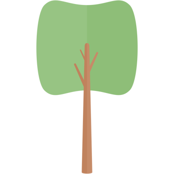Flat Tree Nature Aesthetic Collection Set png
