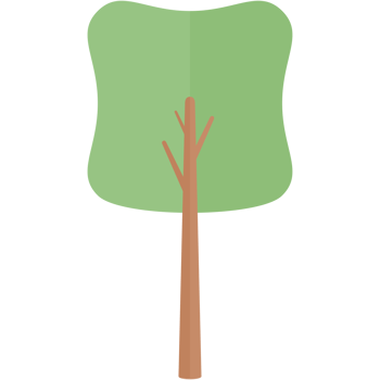 Flat Tree Nature Aesthetic Collection Set png