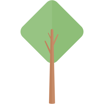 Flat Tree Nature Aesthetic Collection Set png