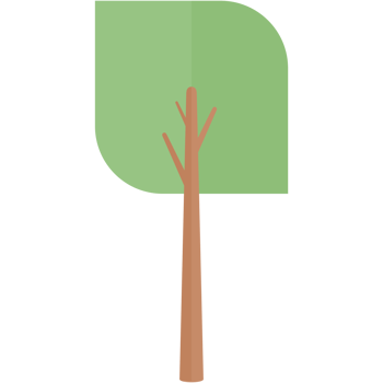 Flat Tree Nature Aesthetic Collection Set png