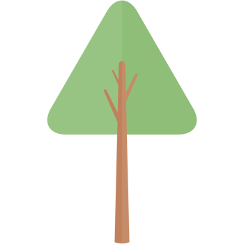 Flat Tree Nature Aesthetic Collection Set png