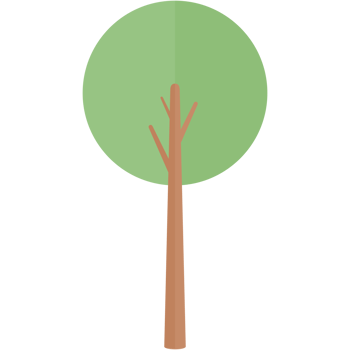 Flat Tree Nature Aesthetic Collection Set png