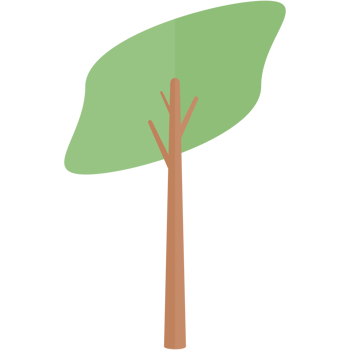 Flat Tree Nature Aesthetic Collection Set png