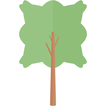 Flat Tree Nature Aesthetic Collection Set png