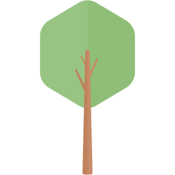 Flat Tree Nature Aesthetic Collection Set png