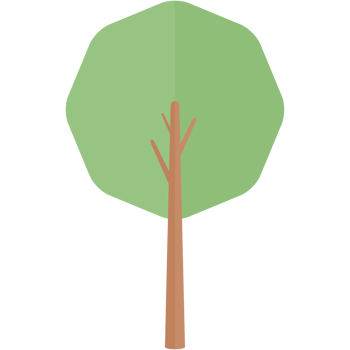 Flat Tree Nature Aesthetic Collection Set png