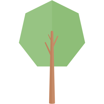 Flat Tree Nature Aesthetic Collection Set png