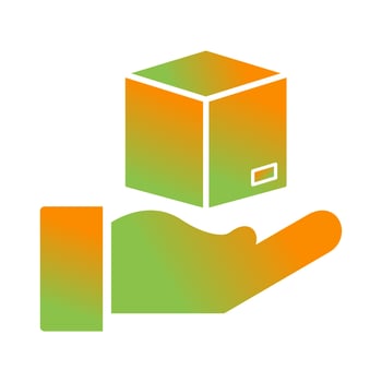 Hand Over Package Vector Icon