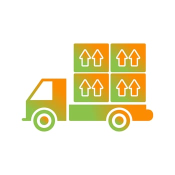 Loaded Truck Vector Icon
