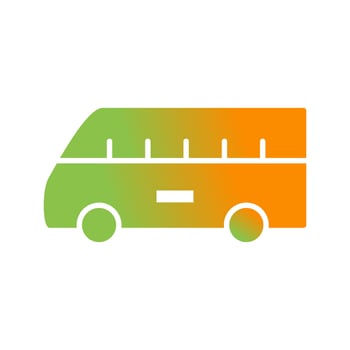 Bus on Airport Vector Icon