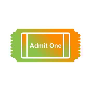 Movie Ticket Vector Icon
